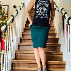 Vintage 80’s Green Secretary Pencil Skirt Sz XS/S